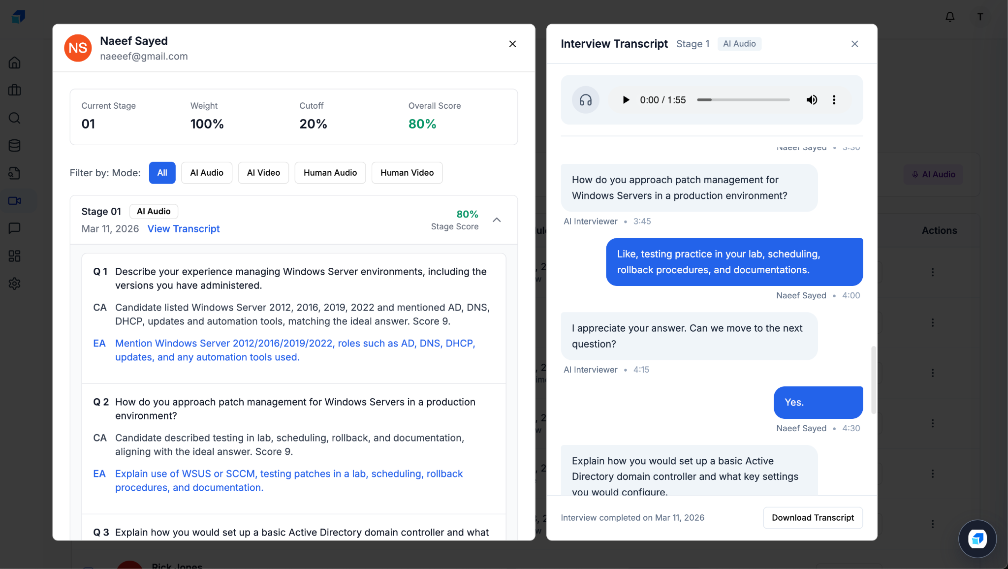 AI Audio Interviews screenshot 1